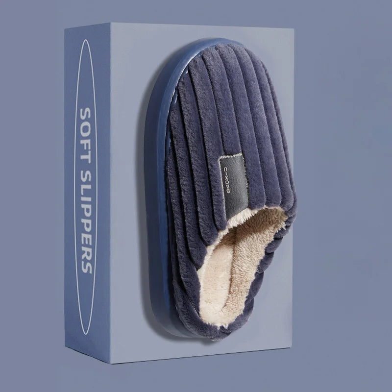 Autumn and Winter Men's Thick Warm Slippers