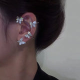 Butterfly Ear Clips Without Piercing - Sparkling Zircon Ear Cuff Clip