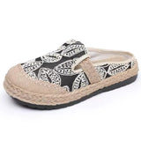 Casual Linen Round Toe Slip-on Walking Shoes