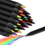 10 Pcs Colored Black Wood Pencils