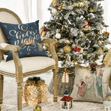  O-Holy Night Christmas Throw Pillow Covers - Set of 4