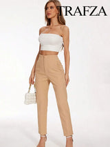 Slim Fit Pencil Capri Pants