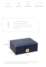 Leather Double-Layer Large Capacity Ring Watch Jewelry Box