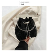 Luxury Shiny Diamond Drawstring Evening Vintage Clutch Purse