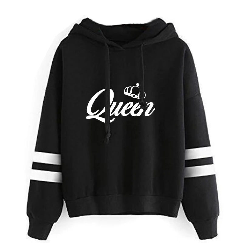 Queen Casual Tracksuit Hoodie + Sweatpants Set