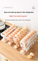 4-Tier Automatic Rolling Egg Holder for Fridge