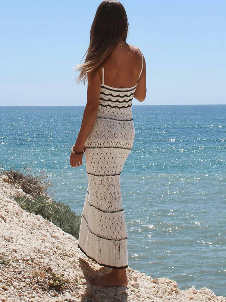 Slim Sleeveless Long Knitted Dress