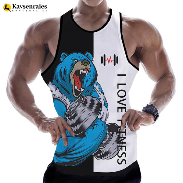 Men's Love Fitness Tank Top - 3D Printed Tank Tops 