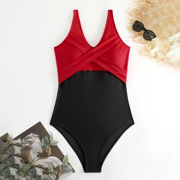 Color Block One-Piece Swimsuit