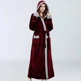 Ladies Flannel Long Thick Nightgown Robe 