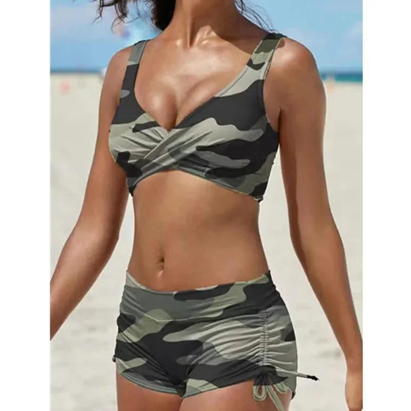 Push Up Backless Bandage Swim Set