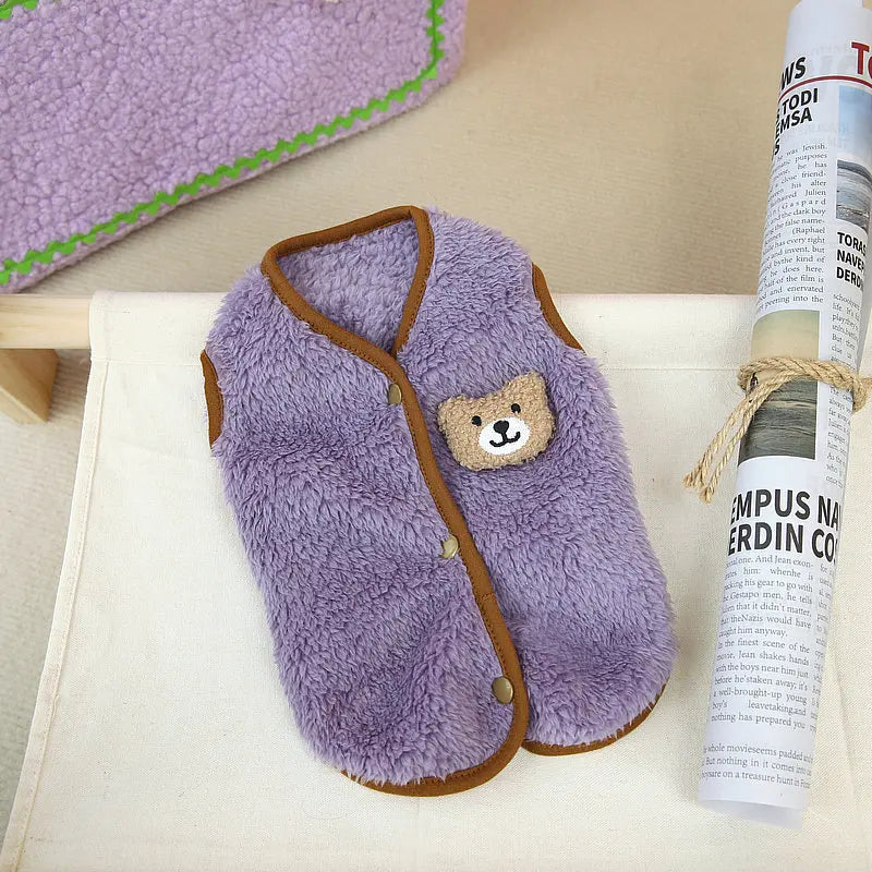 Cute Bear Pattern Pet Clothes for Small & Medium Dogs