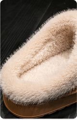 Fluffy Slippers for Men and Women: Winter Anti-Slip Fur Lined House Slippers