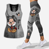 Mickey Mouse Hollow Vest and Leggings Yoga Suit