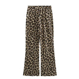 Animal Print High-Waisted Vintage Casual Baggy Pants