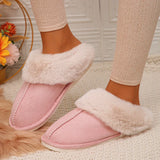 Faux Fur Thicken Plush Winter Home Slippers