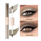 2 in 1 Pearly Matte Eyeshadow: Creamy Smooth Nude Eye Makeup & Liquid Contour Shadow Stick