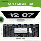 Large Cheat Sheet Desk Mat with Stitched Edge