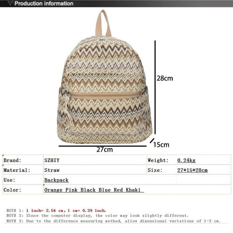 Soft Bohemian Backpack Vintage Mochila