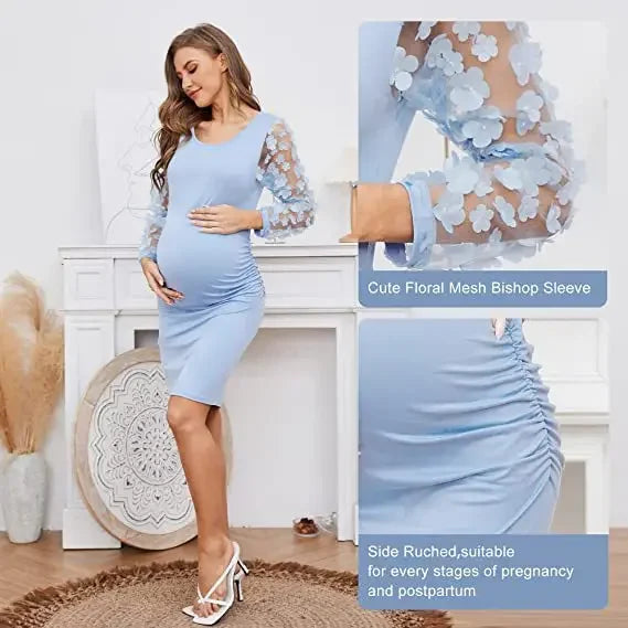 Maternity Stretch Maxi Gown - Long Maternity Dress