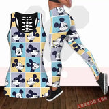 Mickey Mouse Hollow Vest and Leggings Yoga Suit