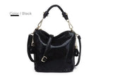 Shiny Bucket Shoulder Bag - Fashion Metallic Gold Silver Handbag