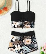 Printed Flower Tankini Set