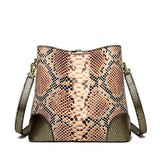 Snake Pattern Large Capacity Bucket Tote Bag