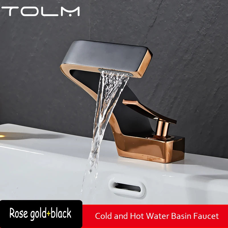 Brass Black Gold Basin Faucet