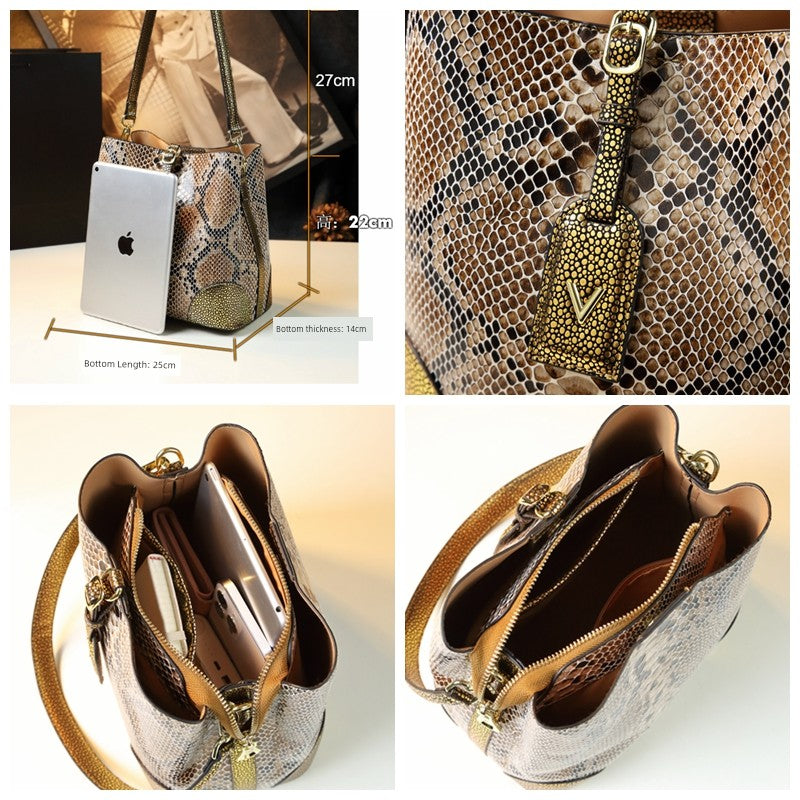 Fashion Serpentine Leather Bag