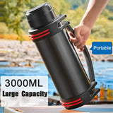 Large Capacity Thermos Bottle – Outdoor Thermal Insulation Water Bottle for Hot & Cold Drinks