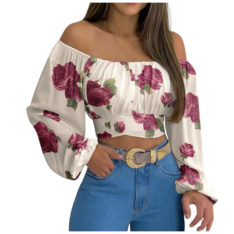 Off Shoulder Ruched Tie Back Crop Top