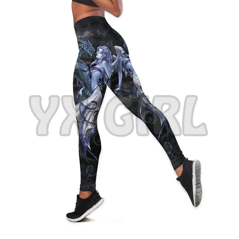 Ice And Fire Dragon Tank Top+Legging Combo