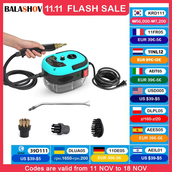 110V High Pressure Steam Cleaner – Commercial and Household Cleaning Solution