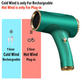 Portable Handy Hairdryer – 2600mAh Cordless Ionic Blow Dryer