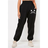 Women's Cat Printed Sweatpants – Loose Fit Joggers for Casual Fitness & Streetwear Style