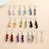 Natural Tumbled Stone Dangle Earrings