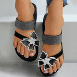 Rhinestone Butterfly Bohemian Style Casual Beach Wedges