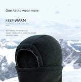 Fleece Winter Hat & Scarf with Integrated Wind Mask