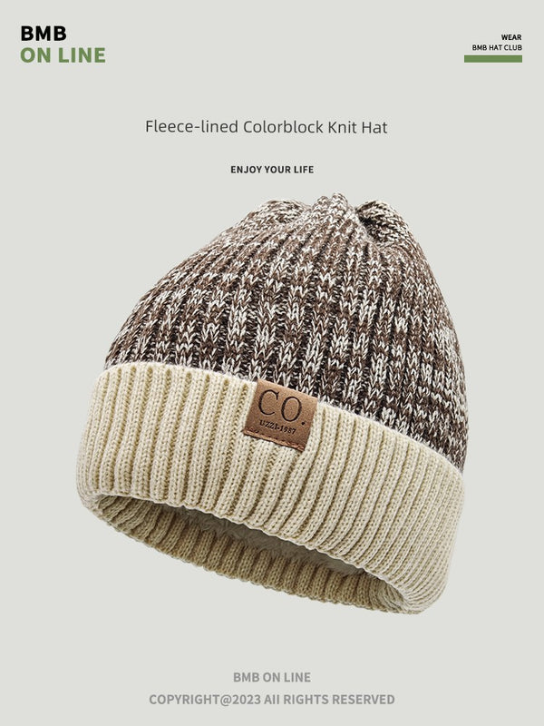 Unisex Flece Lined Wool Knitted Hat