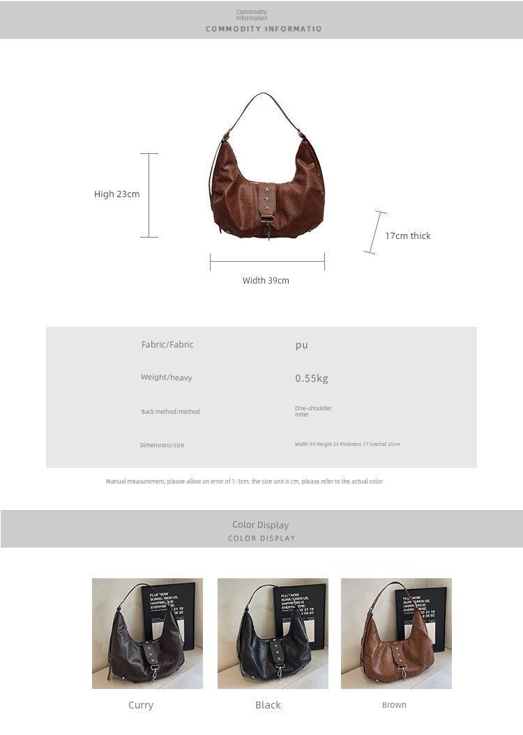 One Shoulder Minimalist Style Soft Leather Tote