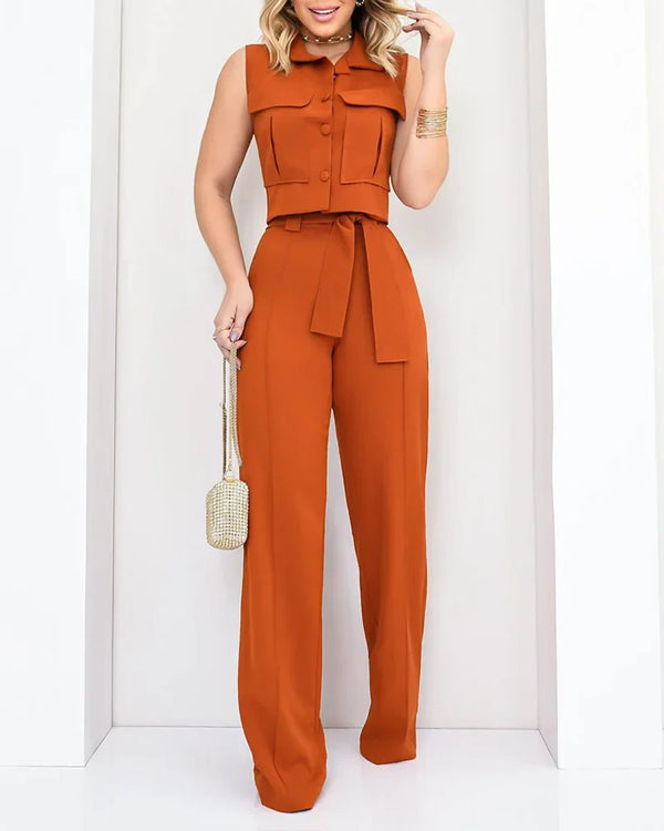 Loungewear Wide Leg Pants Matching Set