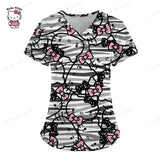 Hello Kitty Kawaii Nurse Scrub Tops