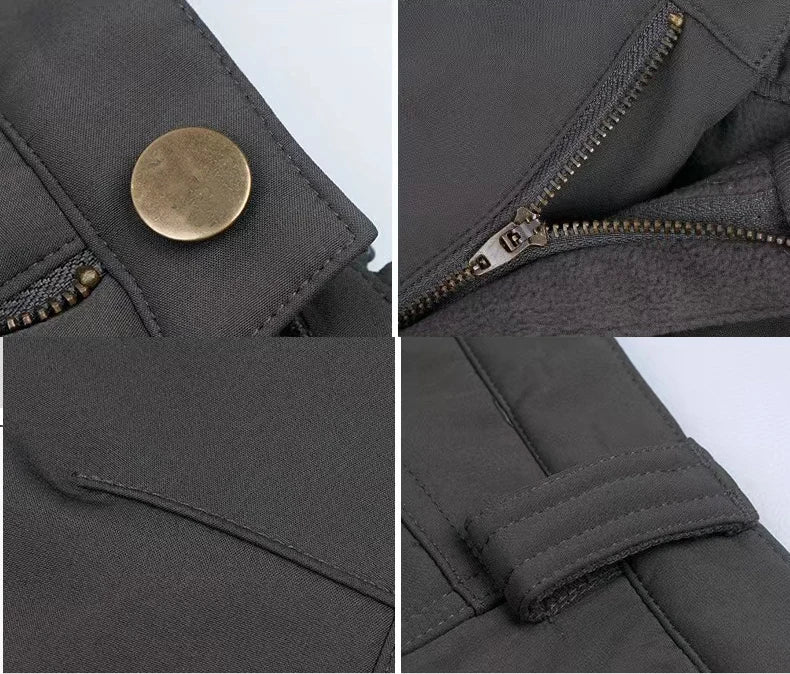 Men's Waterproof Hooded Jackets + Multi-pocket Cargo Pants 2-Piece Suit