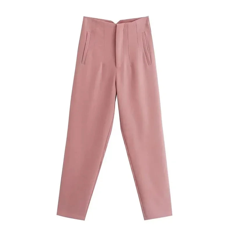 Women's High Waisted Casual Dress Trousers