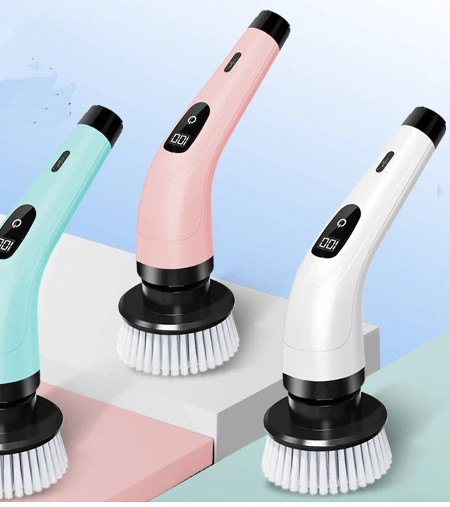 Household Cordless Spin Scrubber - Multipurpose Electric Cleaning Brush