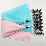 26Pcs/Set Silicone Pastry Bag and Decorating Tip Set