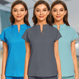 Fashion Stand Collar Scrub Tops for Women - Medical Uniforms