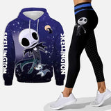 Nightmare Jack Skellington Hoodie and Leggings Yoga Pants Set