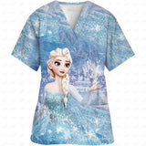 Disney Princess Printed Medical Scrubs